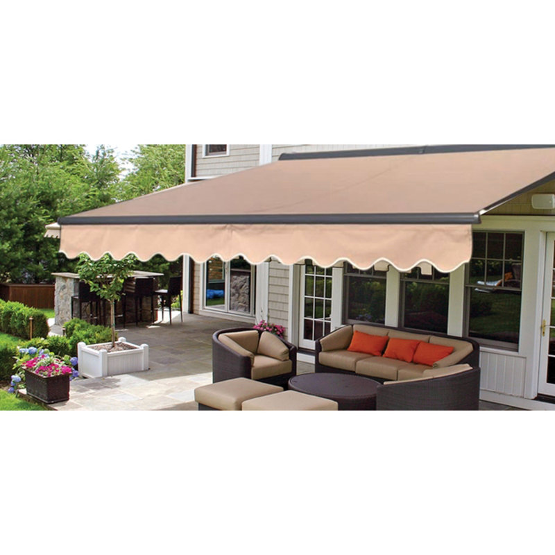 ALEKO 138" W x 120" D Manual Retraction Slope Patio Awning & Reviews